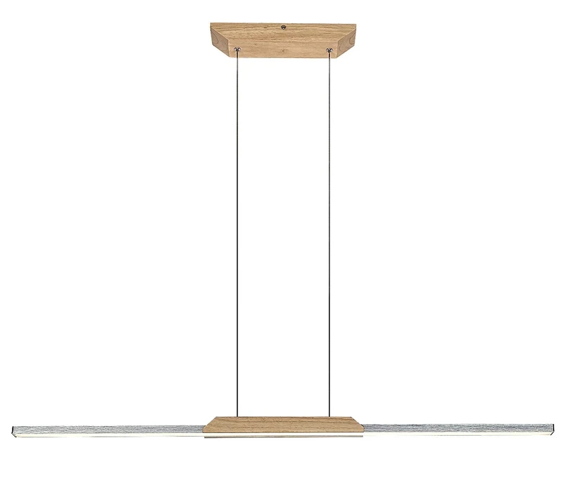 LED Pendants & Chandeliers Tamur – LED pendant in colour beech with white shade, 1100mm, 26W, 4000K