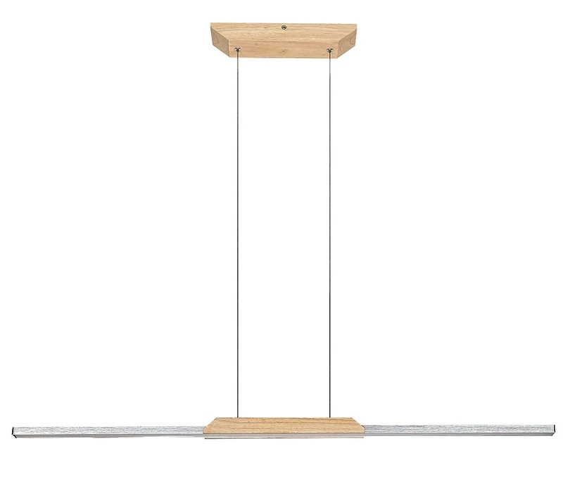 Tamur – LED pendant in colour beech with white shade, 1100mm, 26W, 4000K