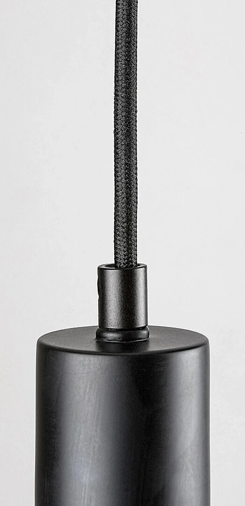 Lissandra – modern pendant in black matt with tinted glass, Ø215mm, E27