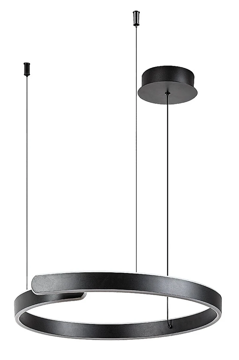 Silnora – LED pendant in black with silicone shade, 570×530mm, 35W, 3000-6500K