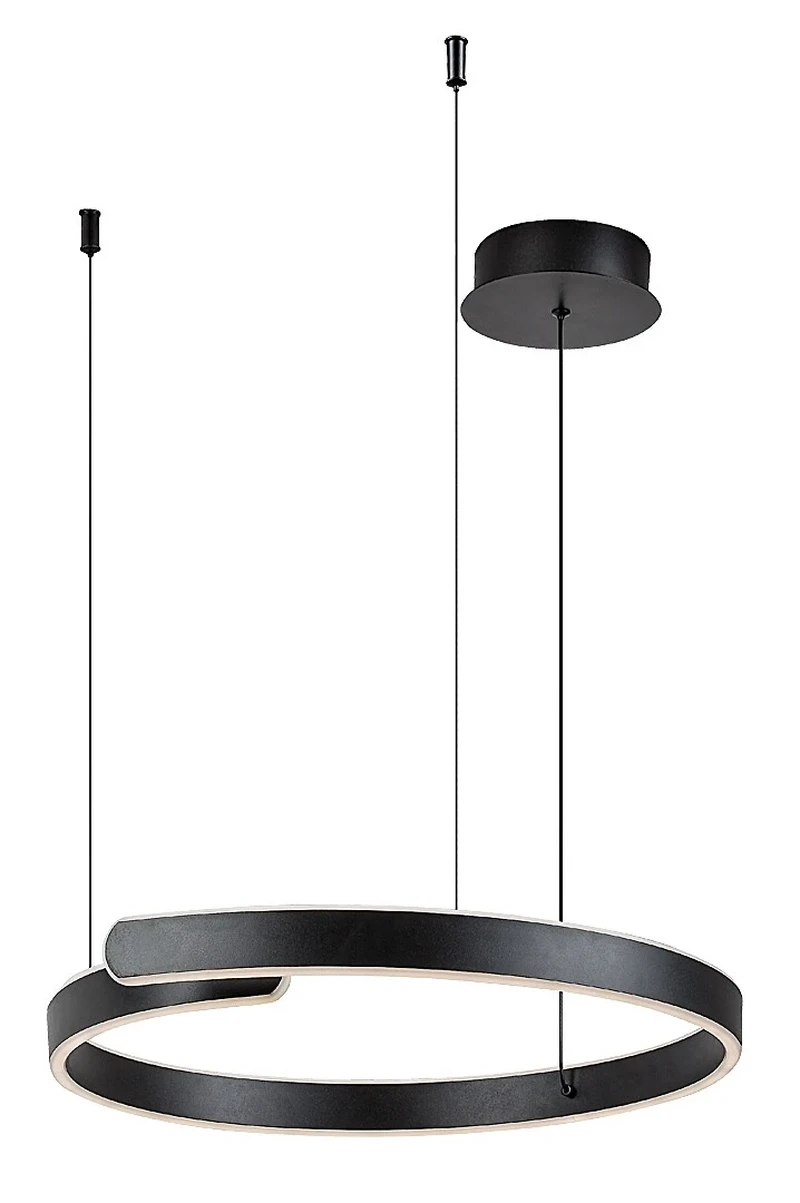 LED Pendants & Chandeliers Silnora – LED pendant in black with silicone shade, 570×530mm, 35W, 3000-6500K