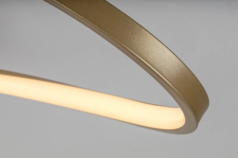 Castiel – LED плафон в златисто с бял силиконов абажур, 680×315мм, 30W, 3000K