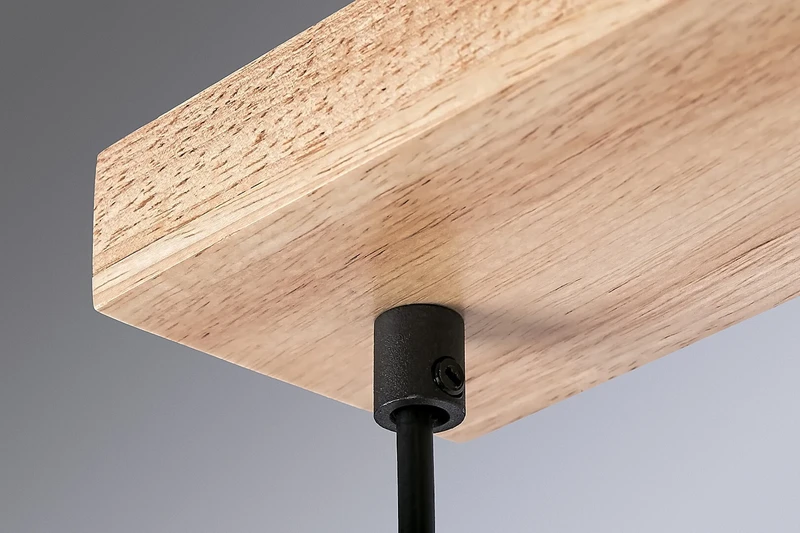 Toras – LED спот пендел в дъб и черен метал, 600мм, 4×GU10, IP20