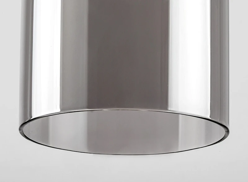Tanno – modern pendant with 5 lampholders in oak with tinted glass, Ø100mm, 5×E27