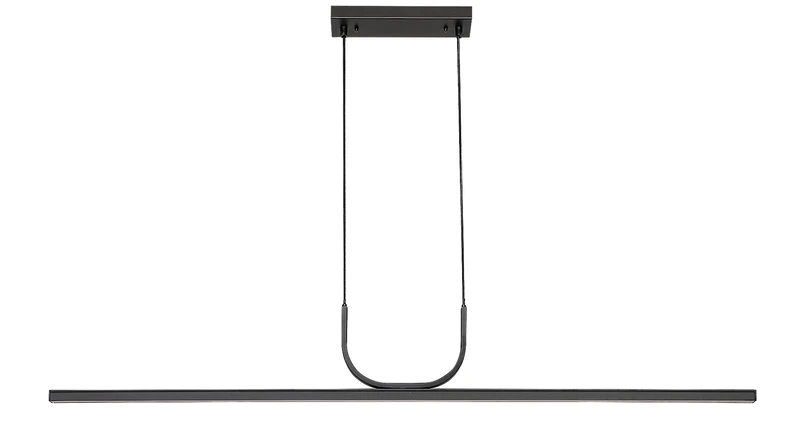 Elia – LED pendant for kitchen in black matt with white shade, 1200mm, 25W, 3000K