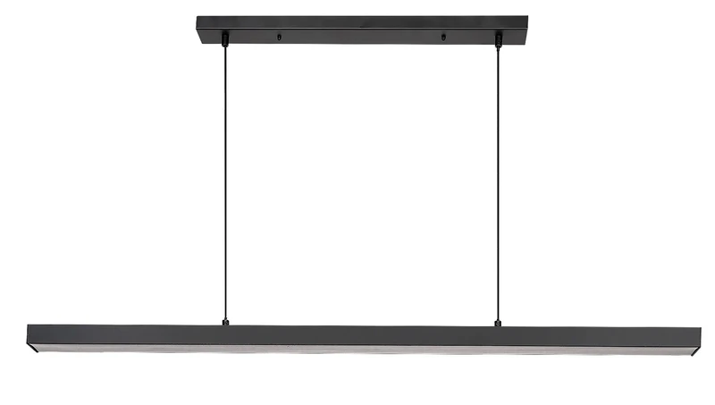 Tariq – LED пендел за кухня в черен мат с бял абажур, 1200мм, 30W, 4000K