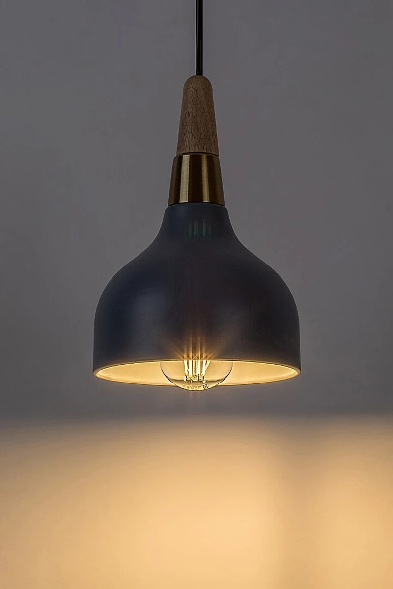 Drusilla – Scandinavian pendant in grey, Ø150mm, 1×E27