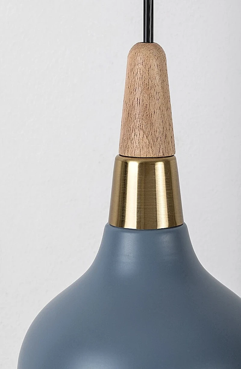 Drusilla – Scandinavian pendant in grey, Ø150mm, 1×E27
