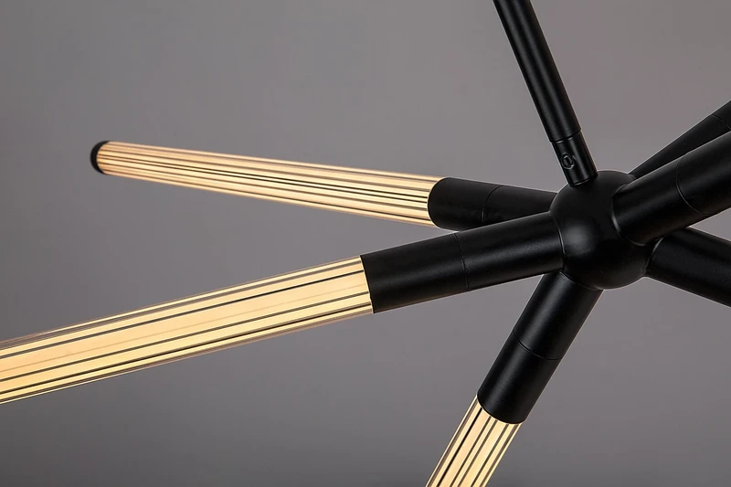 Nivaro – LED пендел в черно с бели акрилни абажури, 920×530мм, 36W, 3000K