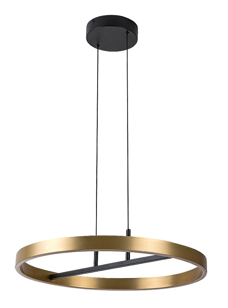 Thric – LED пендел в черно/злато със силиконов абажур, Ø600мм, 42W, 3000K