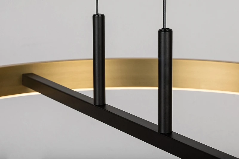 Thric – LED пендел в черно/злато със силиконов абажур, Ø600мм, 42W, 3000K