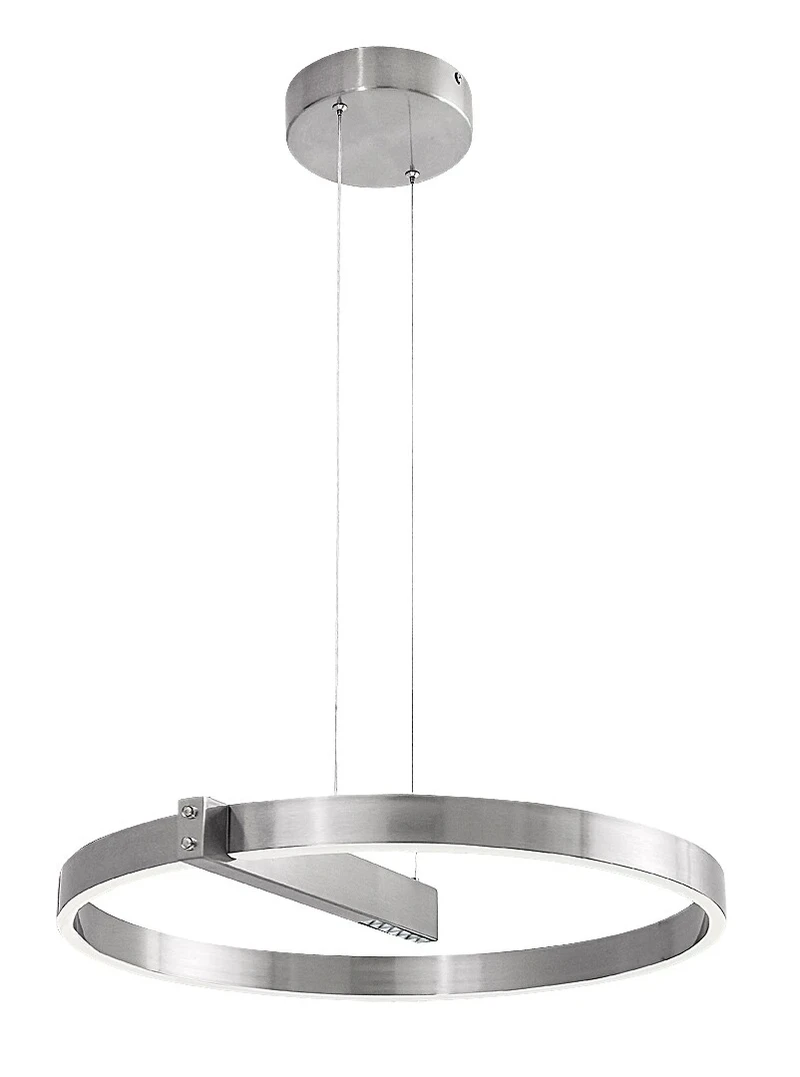 LED Pendants & Chandeliers Thrac – LED pendant in aluminium with white silicone shade, Ø600mm, 34W, 4000K