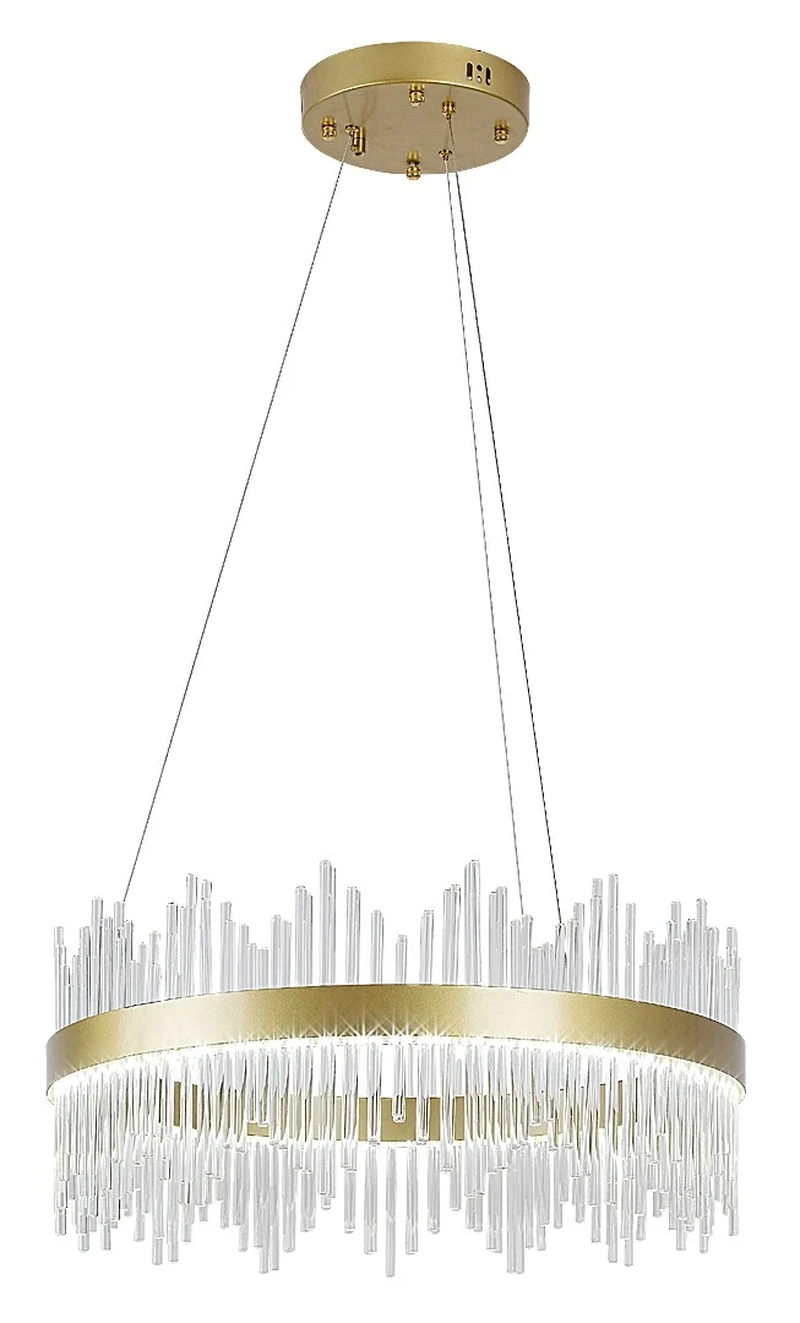 LED Pendants & Chandeliers Mabel – LED pendant in gold with clear glass, Ø580mm, 36W, 3000-6000K