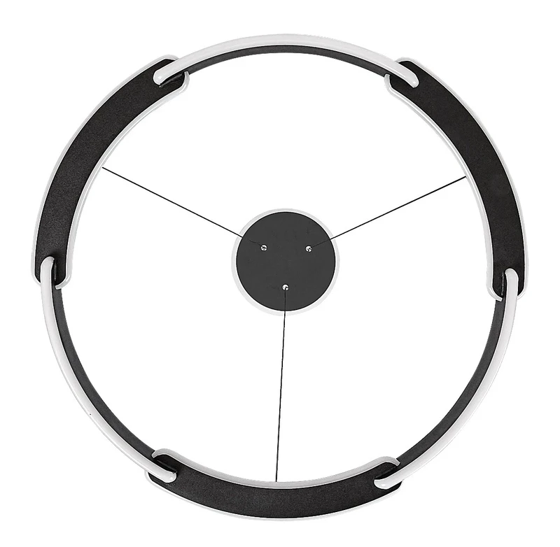 Sindri – LED pendant in black with white shade, Ø600mm, 45W, 3000-4000K