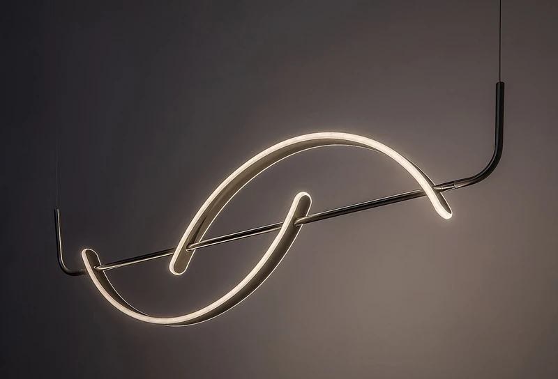 Jarnelle – LED пендел в сатиниран хром с бял абажур, 1270×370мм, 35W, 3000K