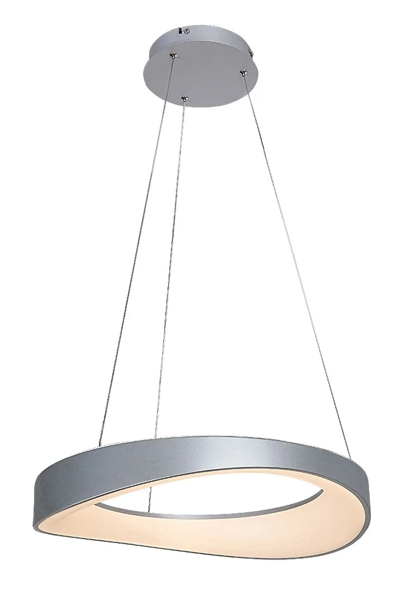 Iliana – LED pendant in silver with white acrylic shade, Ø520mm, 56W, 3000K