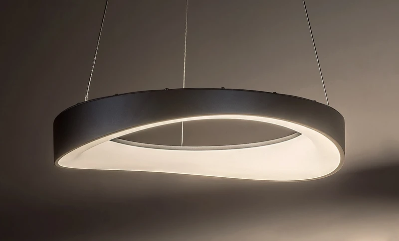 Iliana – LED pendant in silver with white acrylic shade, Ø520mm, 56W, 3000K