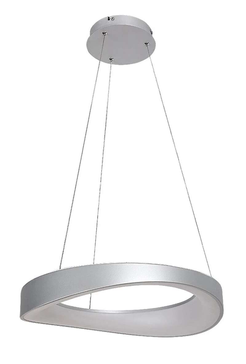 LED Pendants & Chandeliers Iliana – LED pendant in silver with white acrylic shade, Ø520mm, 56W, 3000K