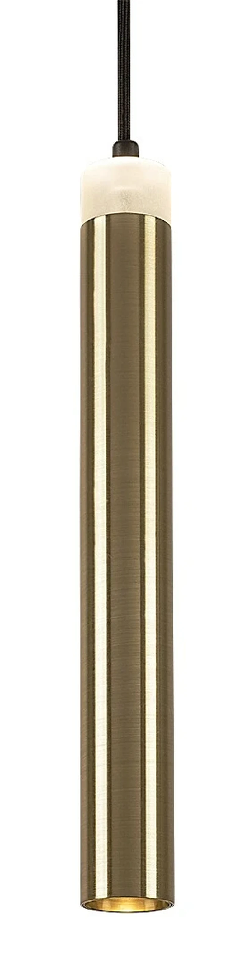 Thelma – LED pendant in black with gold shade, Ø40mm, 10W, 4000K