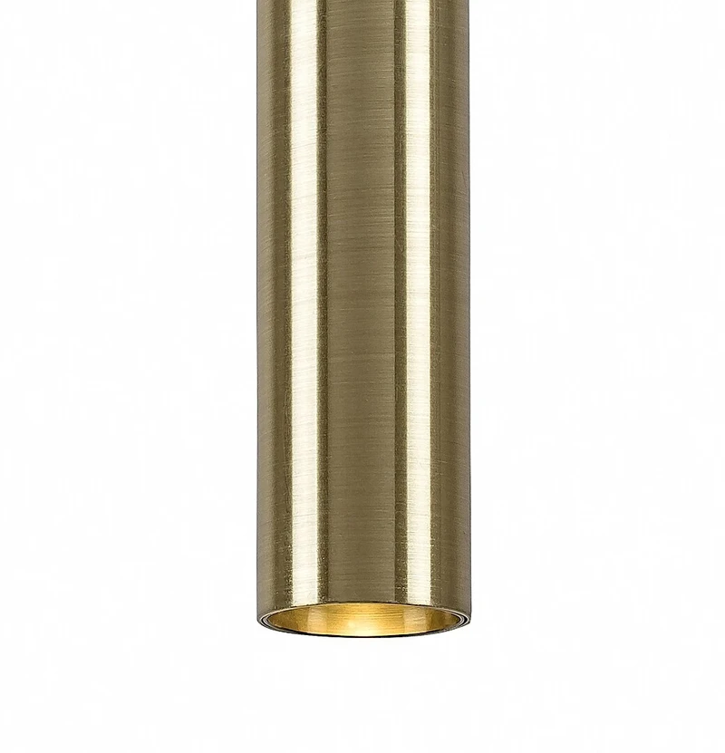 Thelma – LED pendant in black with gold shade, Ø40mm, 10W, 4000K