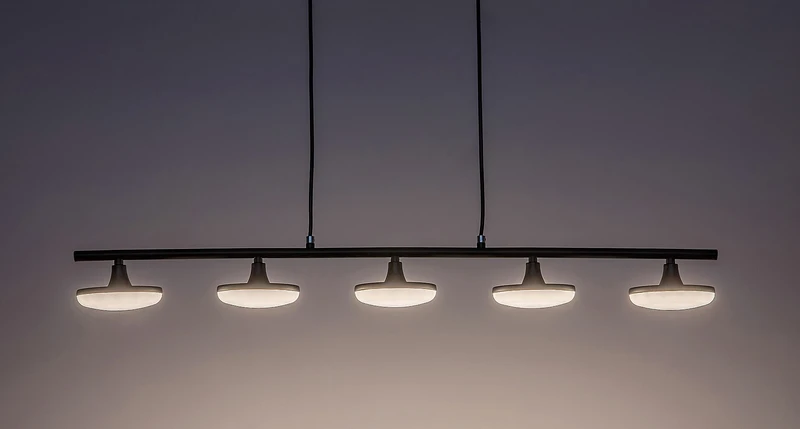 Madi – LED pendant in black matt with white ceiling lights, 920mm, 20W, 3000K