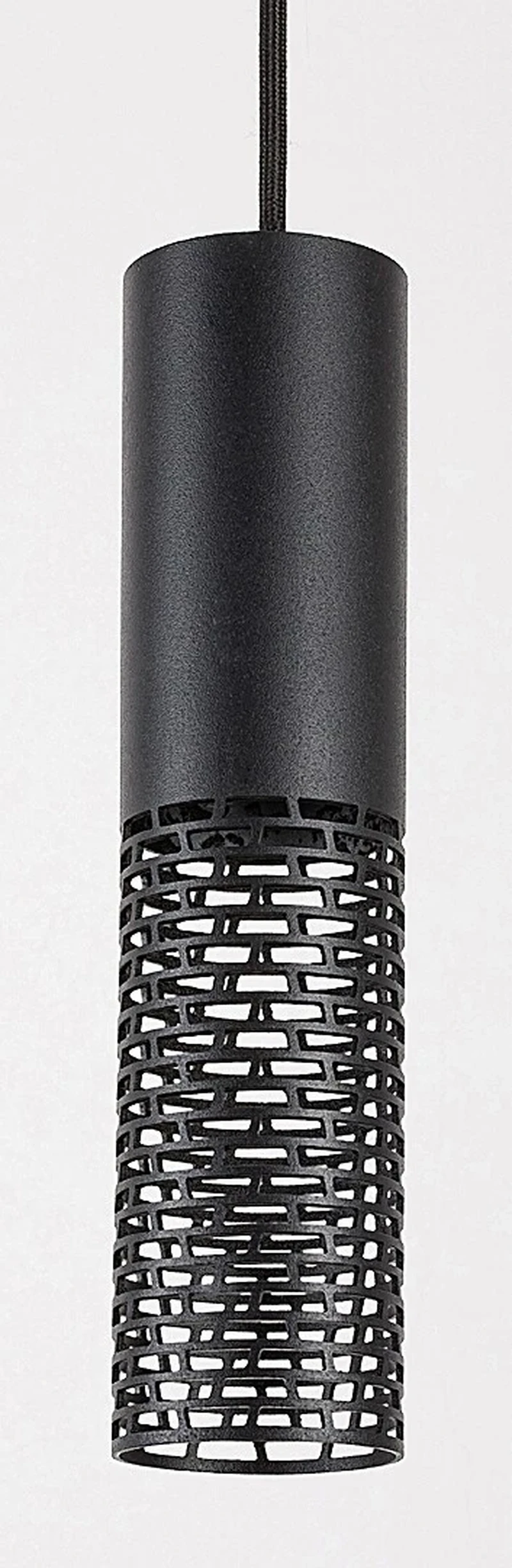 Nasis – modern pendant in black aluminium, Ø60mm, 1×GU10, IP20