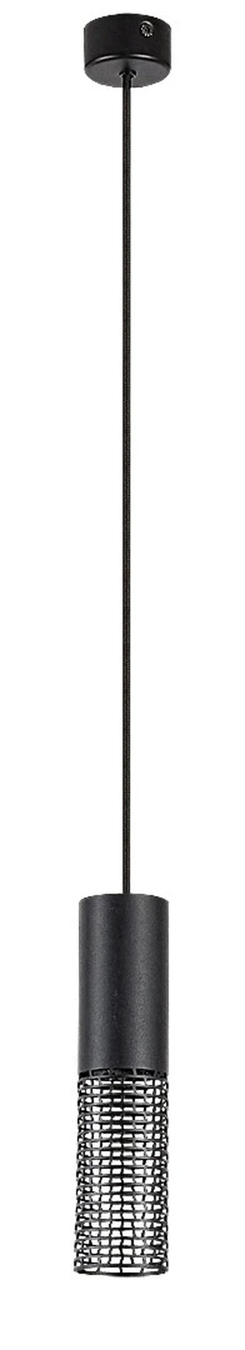 Pendant Lights Nasis – modern pendant in black aluminium, Ø60mm, 1×GU10, IP20
