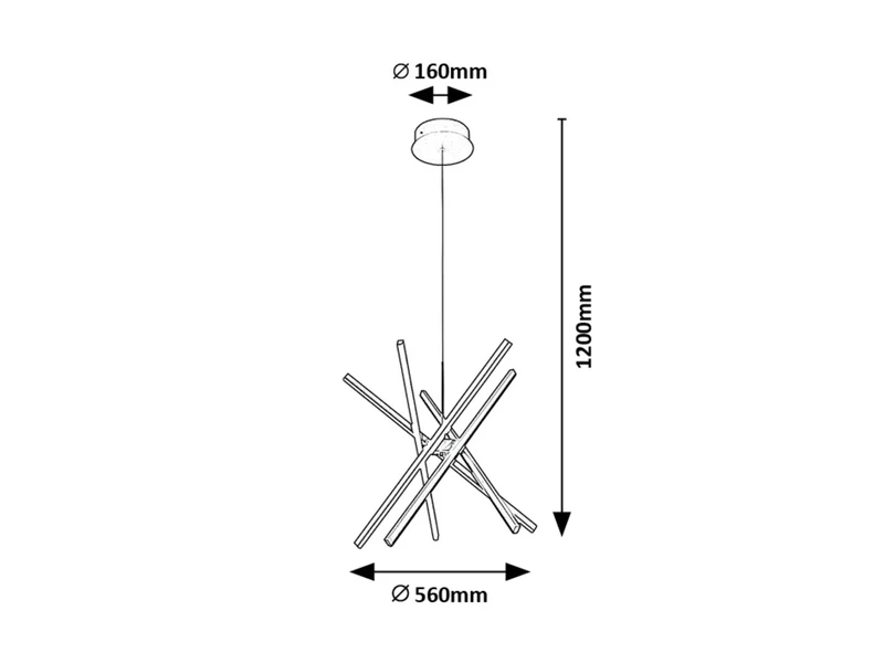 Matilde – LED пендел в черен мат с бял силиконов абажур, Ø560мм, 48W, 4000K