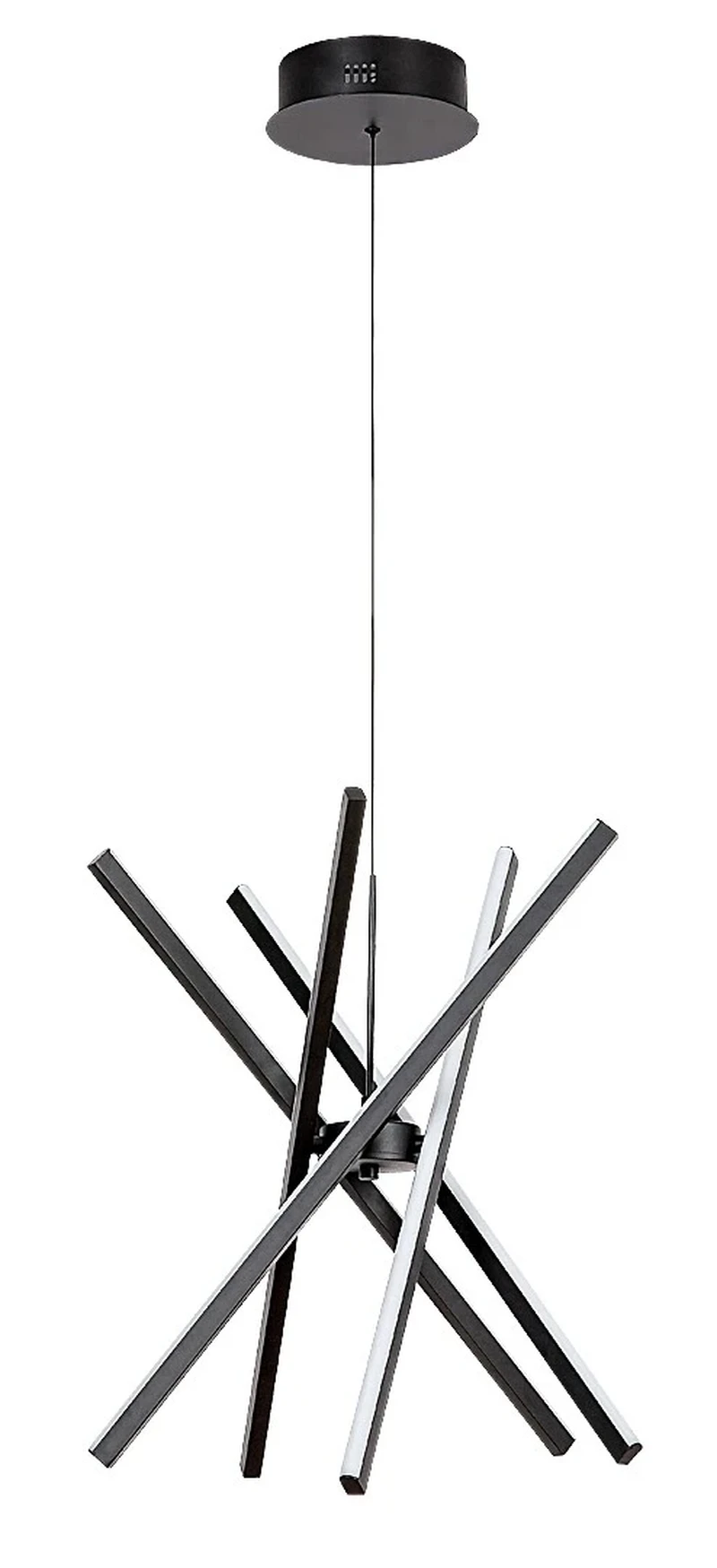 Matilde – LED пендел в черен мат с бял силиконов абажур, Ø560мм, 48W, 4000K