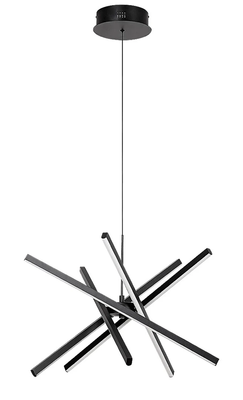 Matilde – LED пендел в черен мат с бял силиконов абажур, Ø560мм, 48W, 4000K