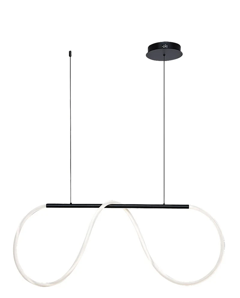 Montema – LED пендел в черно с бял силиконов абажур, 1020мм, 40W, 4000K