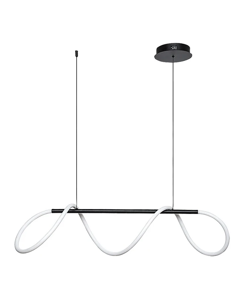 Montema – LED пендел в черно с бял силиконов абажур, 1020мм, 40W, 4000K