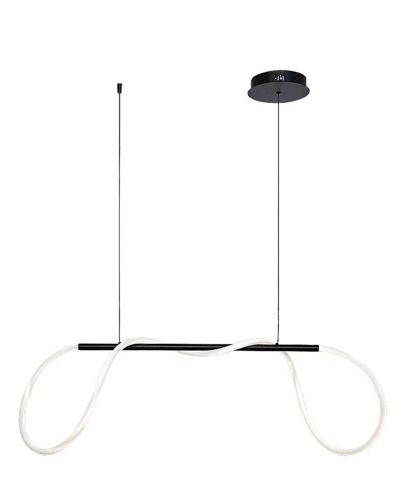 Montema – LED пендел в черно с бял силиконов абажур, 1020мм, 40W, 4000K