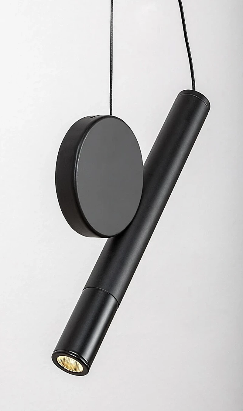 Alaric – LED pendant in black with white shade, Ø25mm, 3×250lm, 3000K