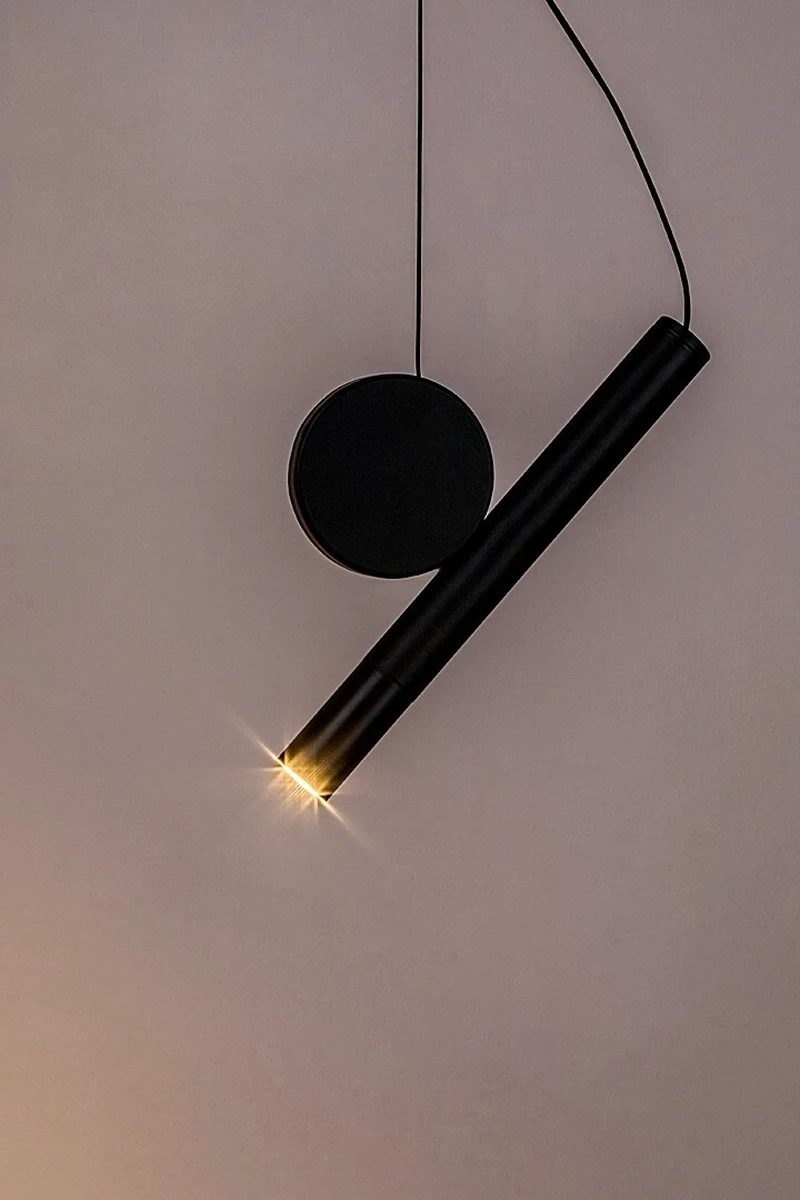 Alaric – LED pendant in black with white shade, Ø25mm, 3×250lm, 3000K