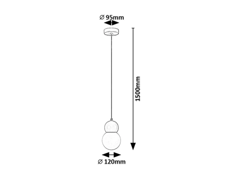 Gellia – минималистичен пендел в розово с бяло стъкло, Ø120мм, 1×G9