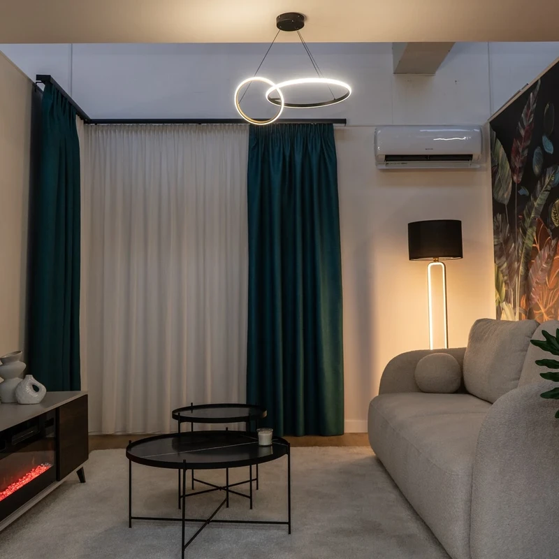 Emilion – LED пендел в черно/златно с бял силиконов абажур, Ø620мм, 36W, 4000K