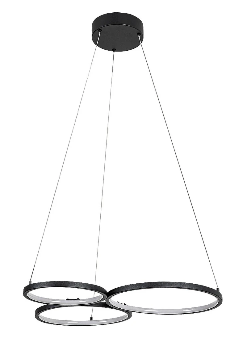 Formand – LED pendant in black with white ceiling lights, 610×480mm, 38W, 3000K