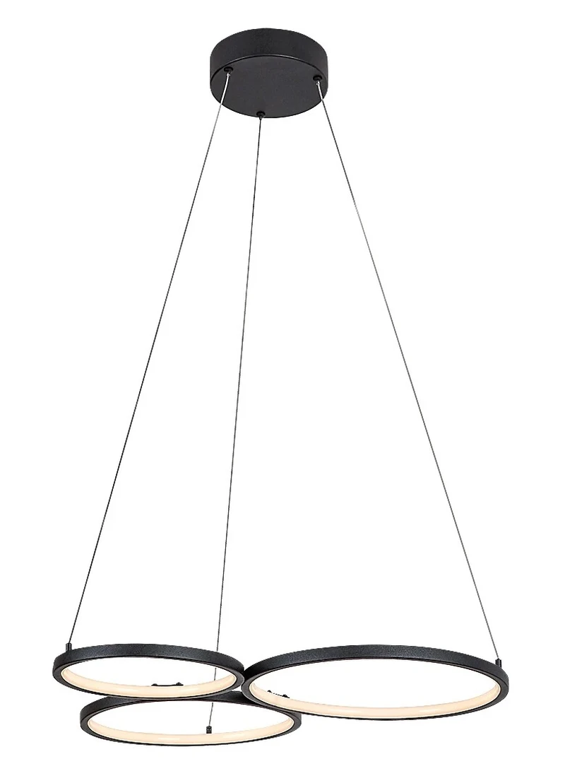 LED Pendants & Chandeliers Formand – LED pendant in black with white ceiling lights, 610×480mm, 38W, 3000K