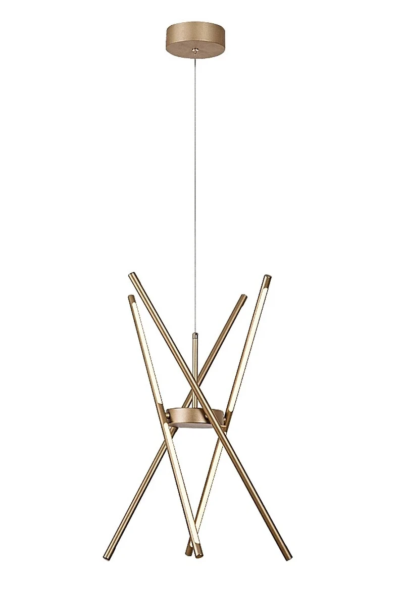 Henli2 – LED pendant in gold with white shade, Ø660mm, 40W, 3000K