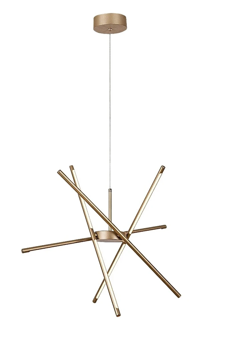 Henli2 – LED pendant in gold with white shade, Ø660mm, 40W, 3000K