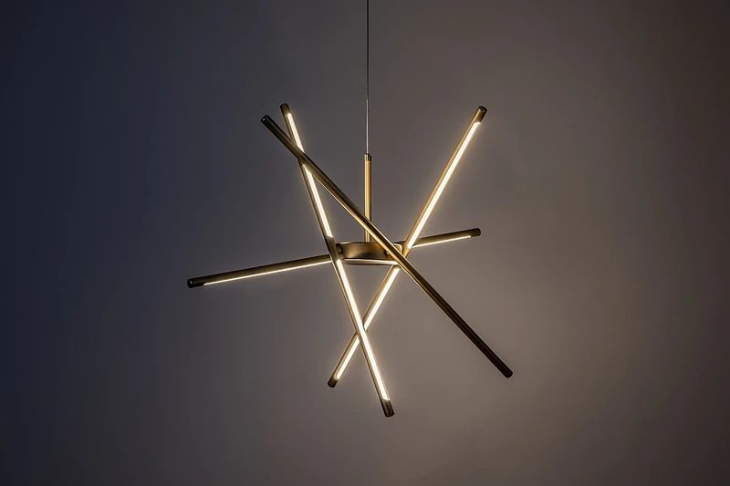 Henli2 – LED pendant in gold with white shade, Ø660mm, 40W, 3000K