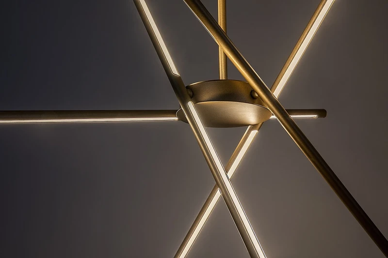 Henli2 – LED pendant in gold with white shade, Ø660mm, 40W, 3000K