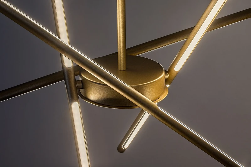 Henli2 – LED pendant in gold with white shade, Ø660mm, 40W, 3000K
