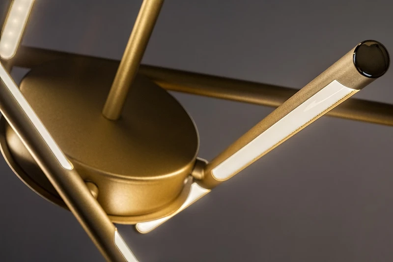 Henli2 – LED pendant in gold with white shade, Ø660mm, 40W, 3000K