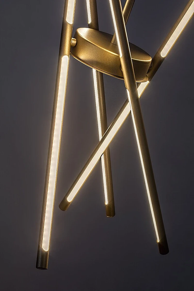 Henli2 – LED pendant in gold with white shade, Ø660mm, 40W, 3000K