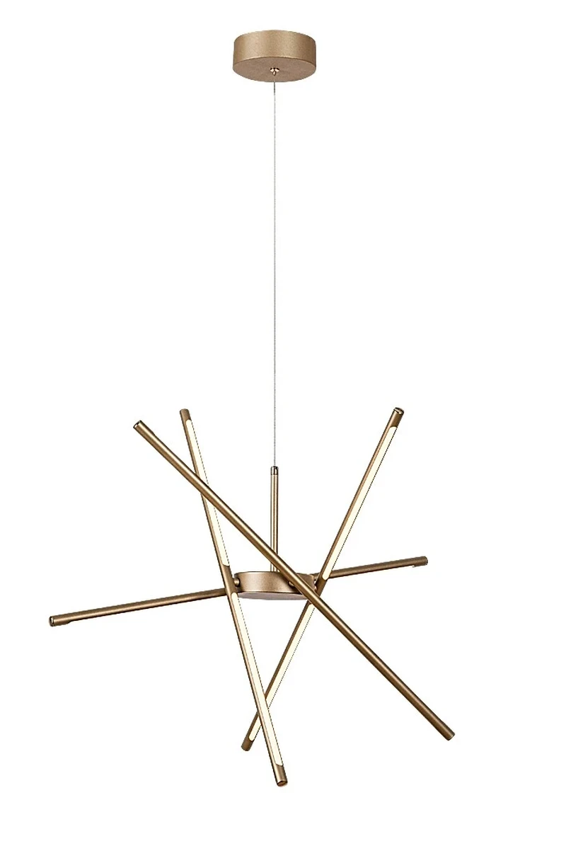 LED Pendants & Chandeliers Henli2 – LED pendant in gold with white shade, Ø660mm, 40W, 3000K