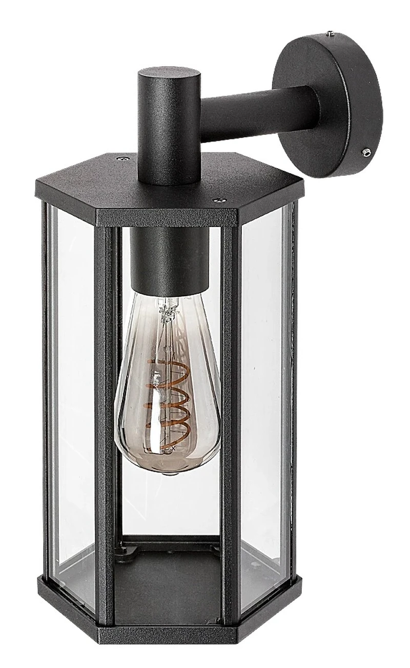 Bollard Lights Dubrovnik – classic garden lamp in black matt, 155×310mm, 1×E27, IP44