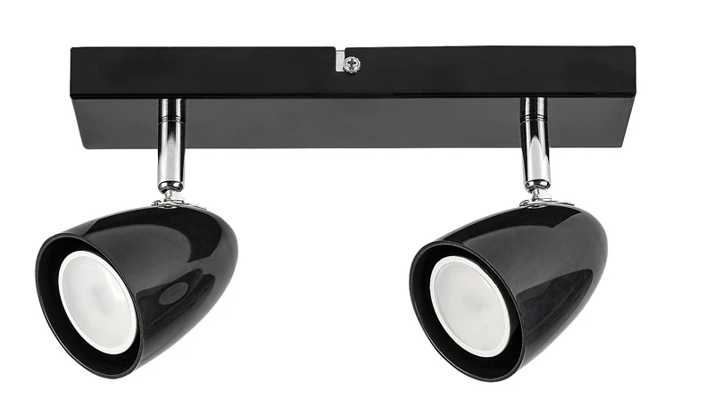 Spotlights Perico – modern LED spotlight in black, 2×GU10, 260mm, IP20