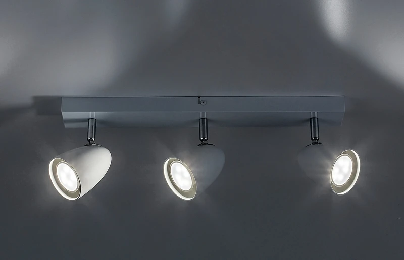 Perico – LED плафон 3×GU10 в бяло, 430мм, IP20